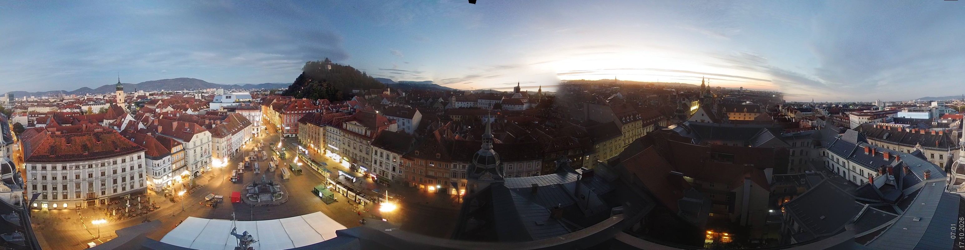 Archiv Foto Webcam Grazer Rathaus