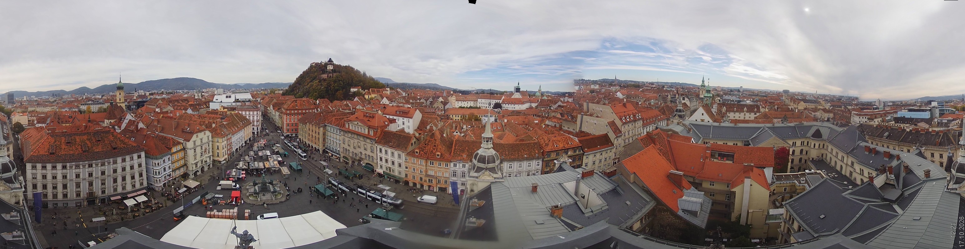 Archiv Foto Webcam Grazer Rathaus