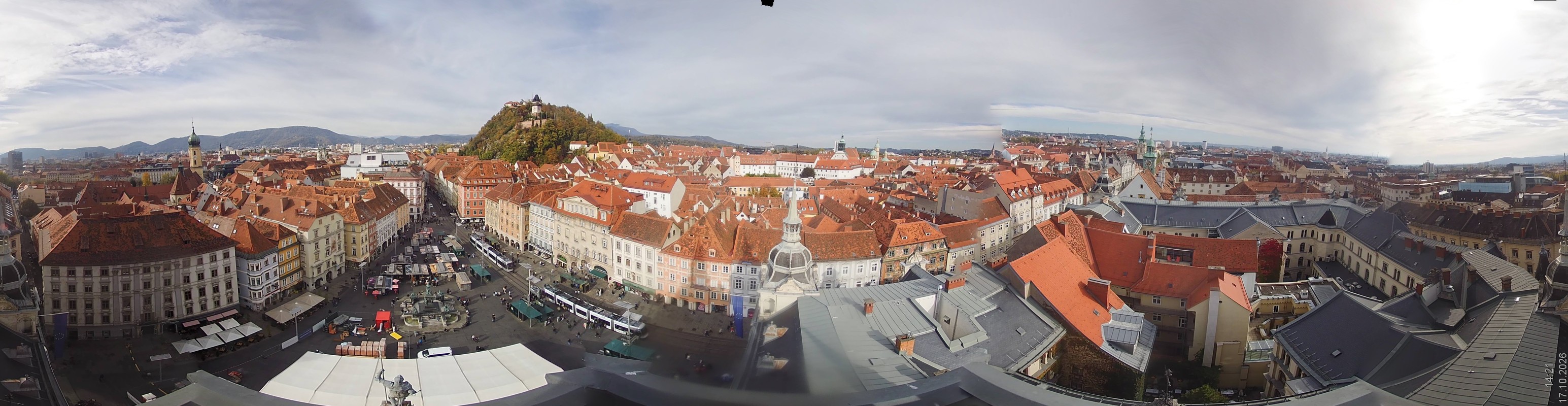 Archiv Foto Webcam Grazer Rathaus