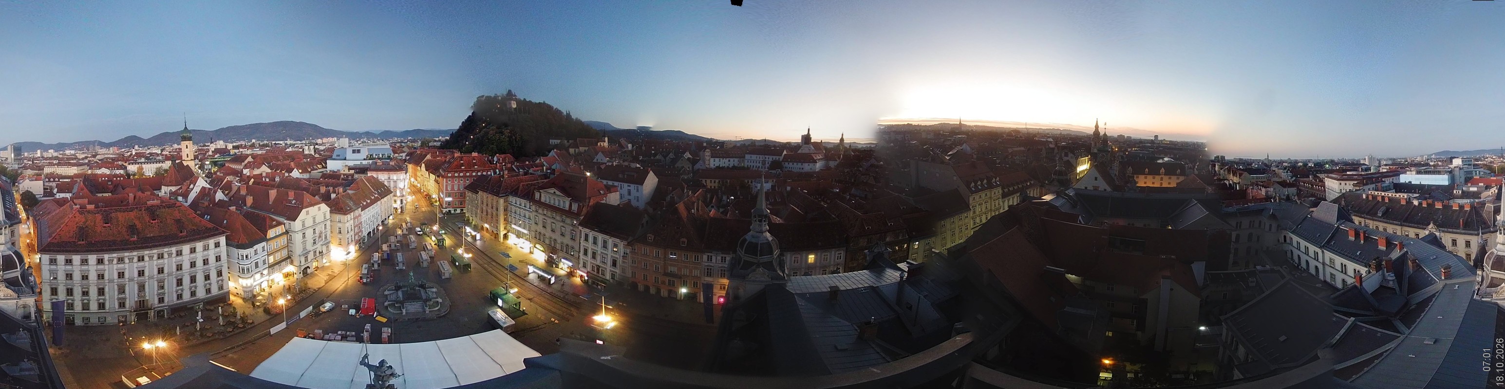 Archiv Foto Webcam Grazer Rathaus