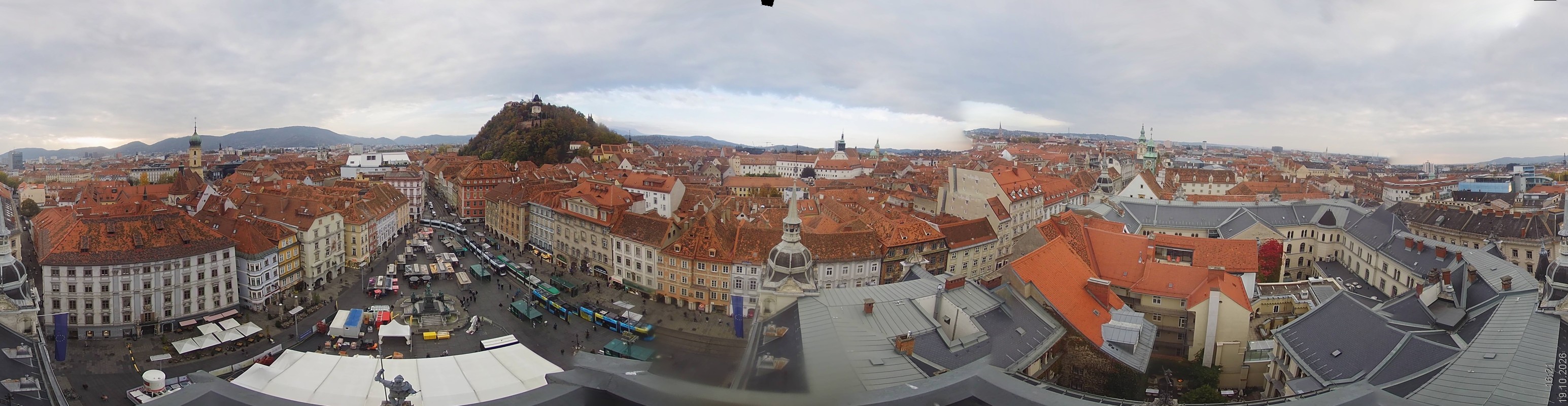 Archiv Foto Webcam Grazer Rathaus