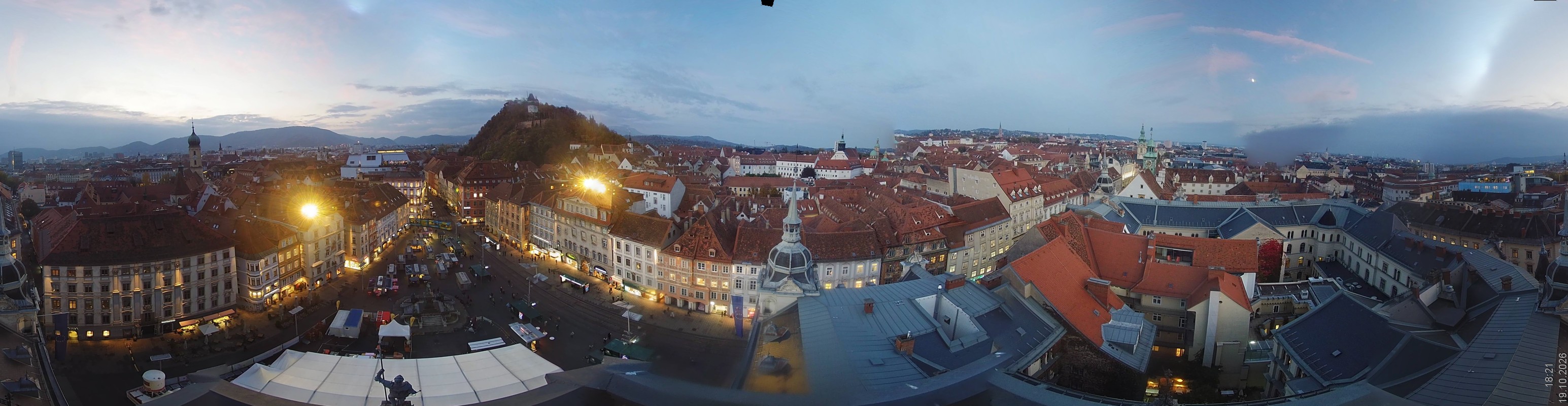 Archiv Foto Webcam Grazer Rathaus