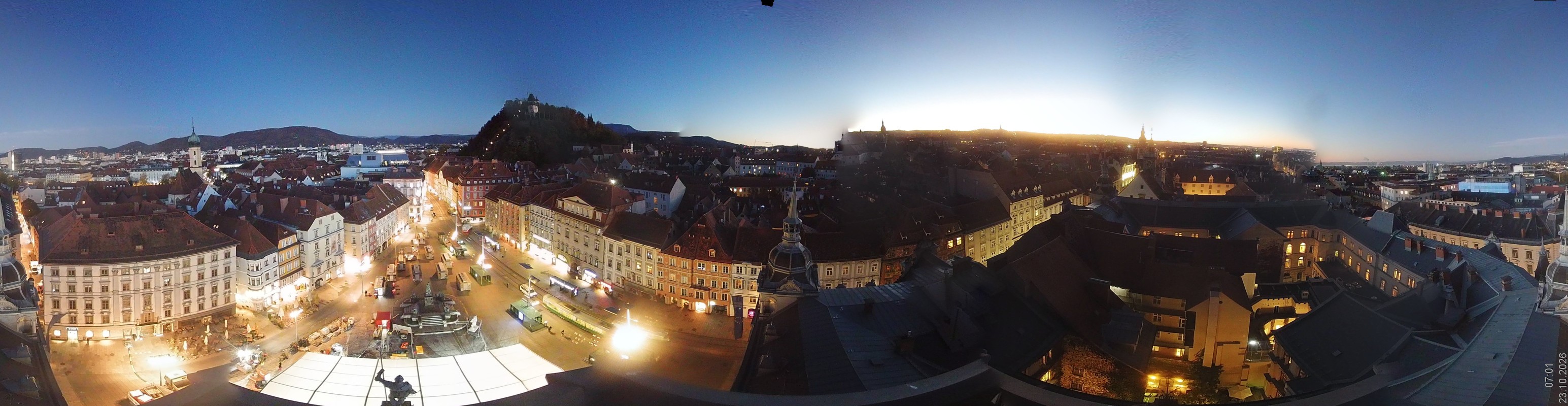 Archiv Foto Webcam Grazer Rathaus