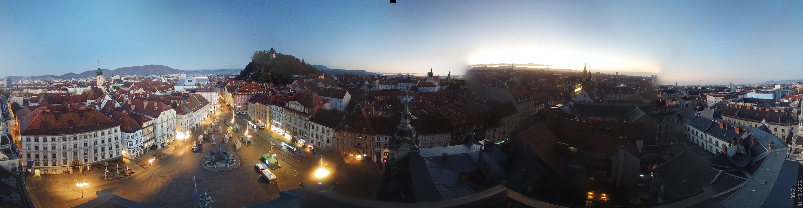 Archiv Foto Webcam Grazer Rathaus