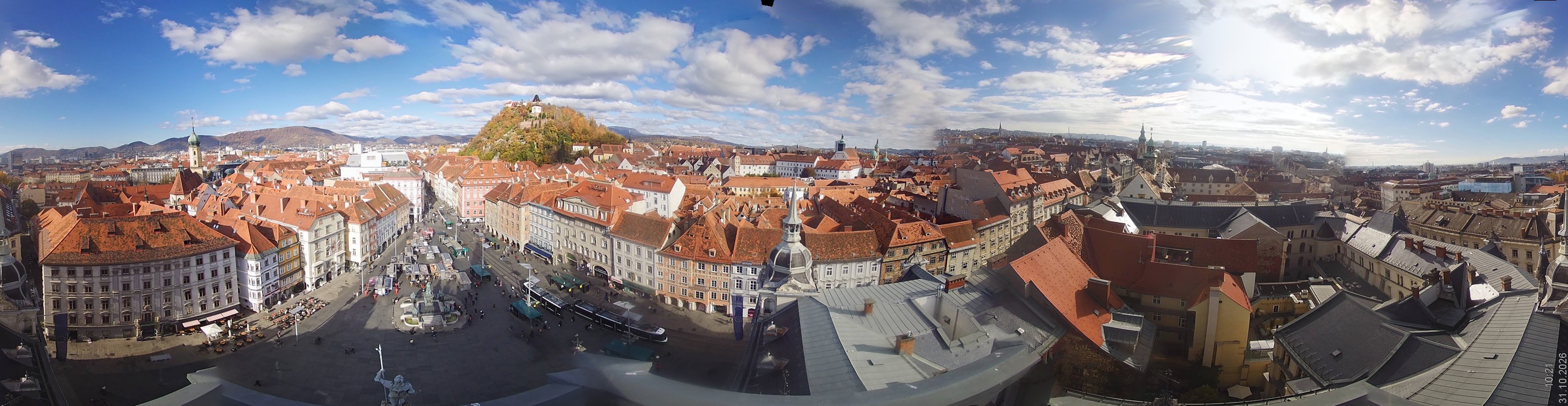 Archiv Foto Webcam Grazer Rathaus
