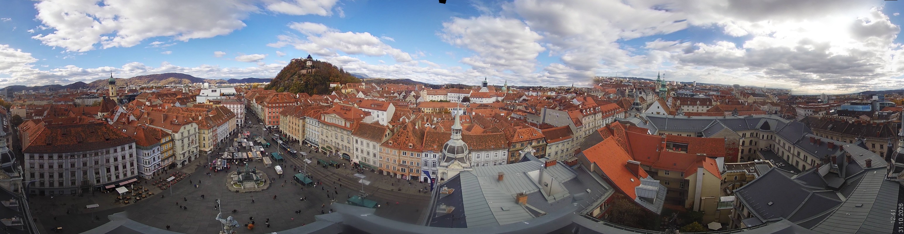 Archiv Foto Webcam Grazer Rathaus