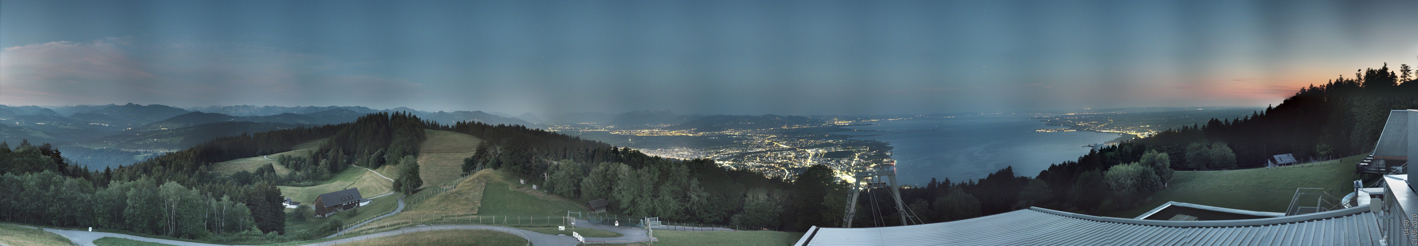 Archiv Foto Webcam Bregenz: Bergstation Pfänderbahn