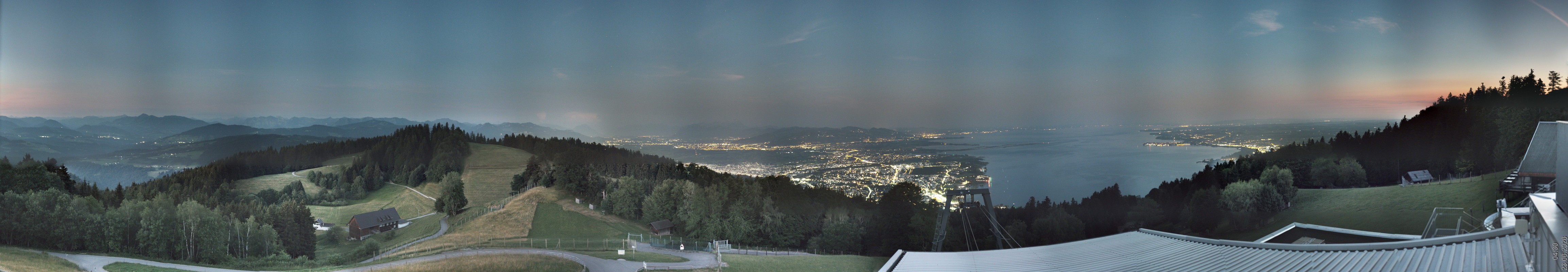 Archiv Foto Webcam Bregenz: Bergstation Pfänderbahn