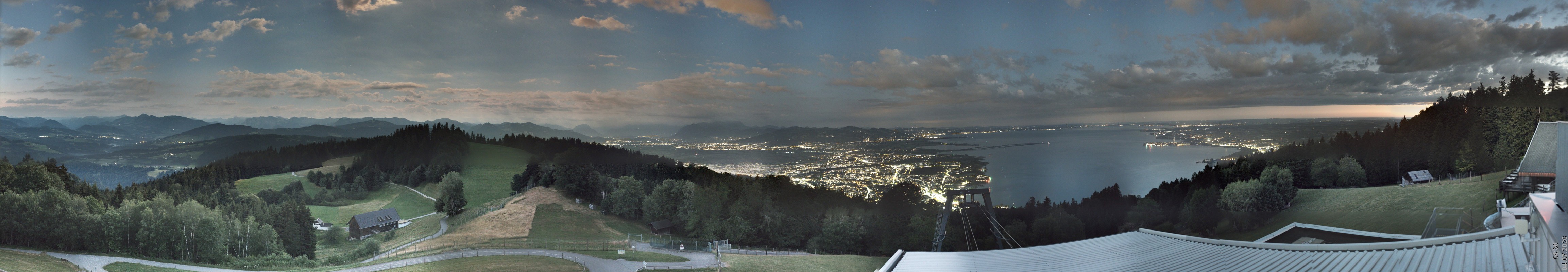 Archiv Foto Webcam Bregenz: Bergstation Pfänderbahn