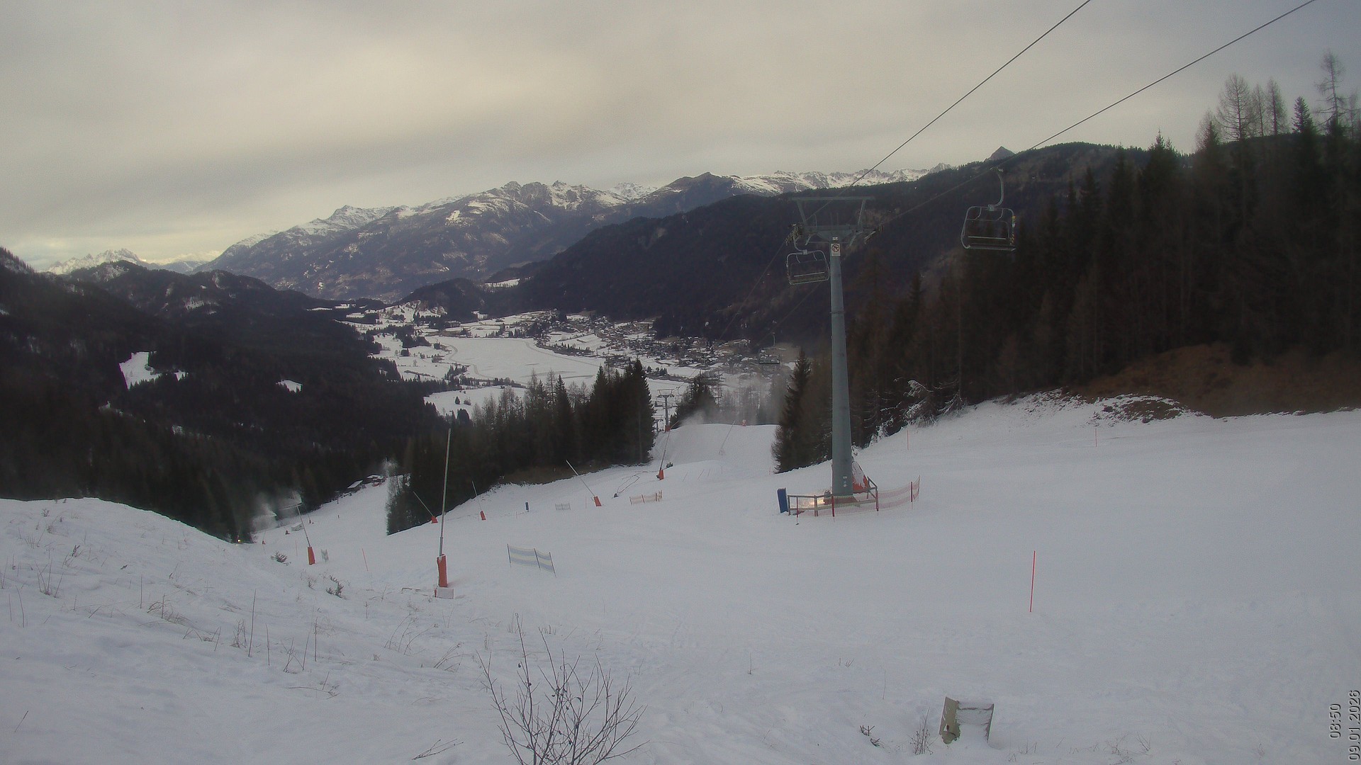 Archiv Foto Webcam Bergbahnen Weissensee - Bergstation