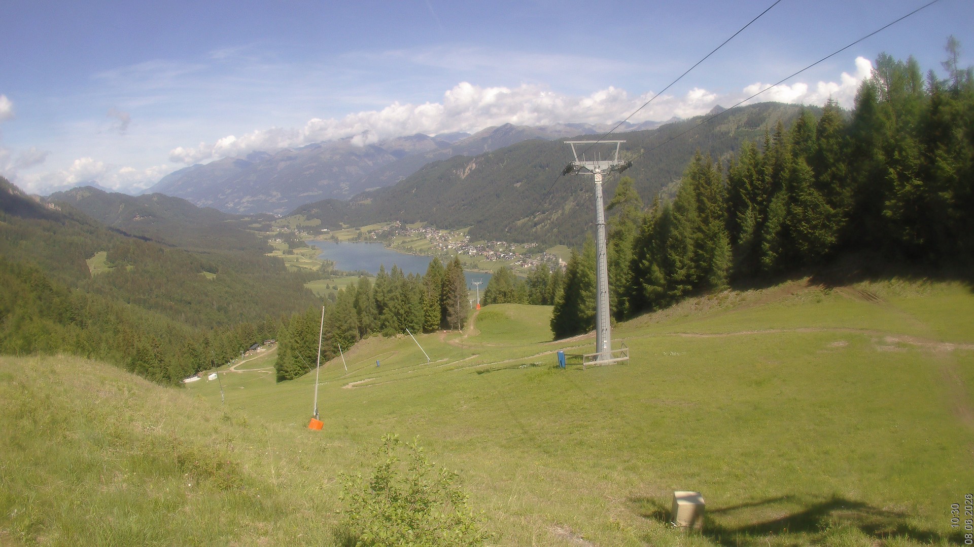 Archiv Foto Webcam Bergbahnen Weissensee - Bergstation
