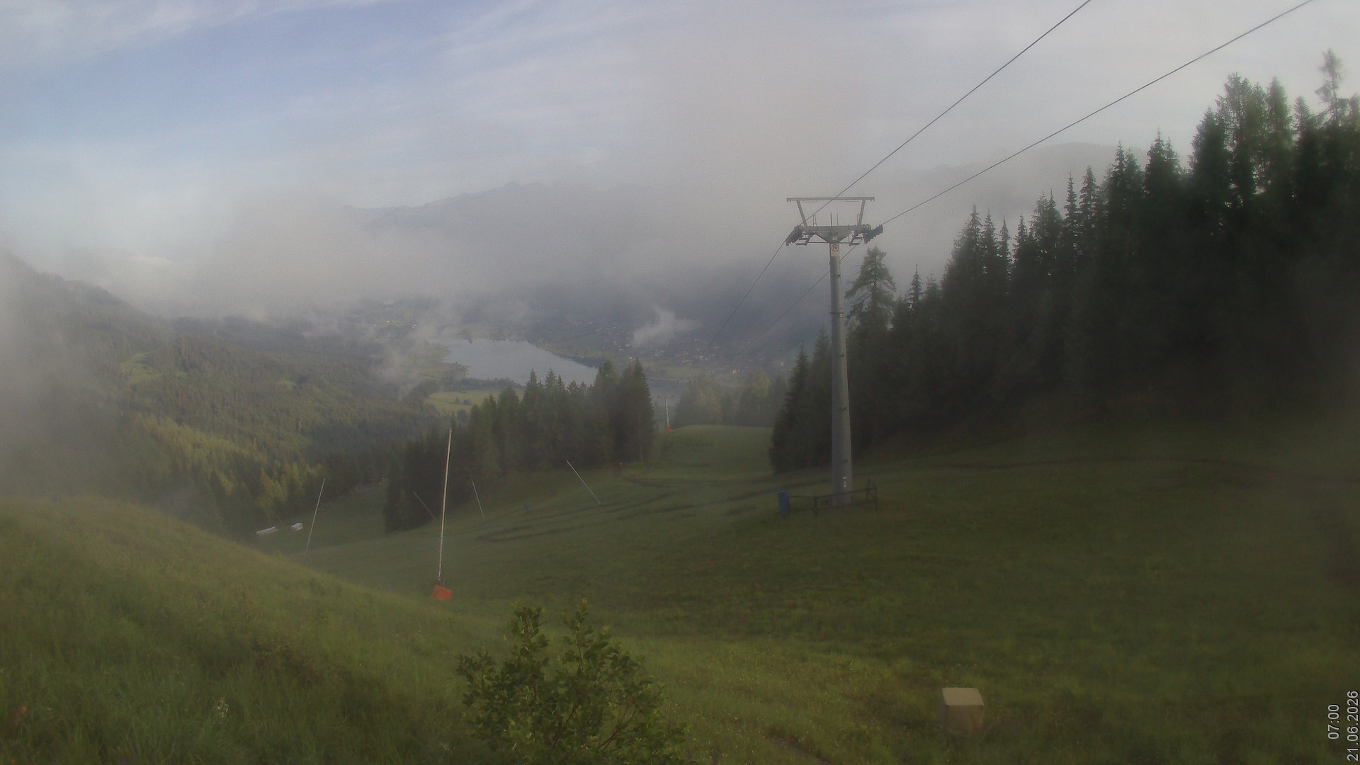 Archiv Foto Webcam Bergbahnen Weissensee - Bergstation