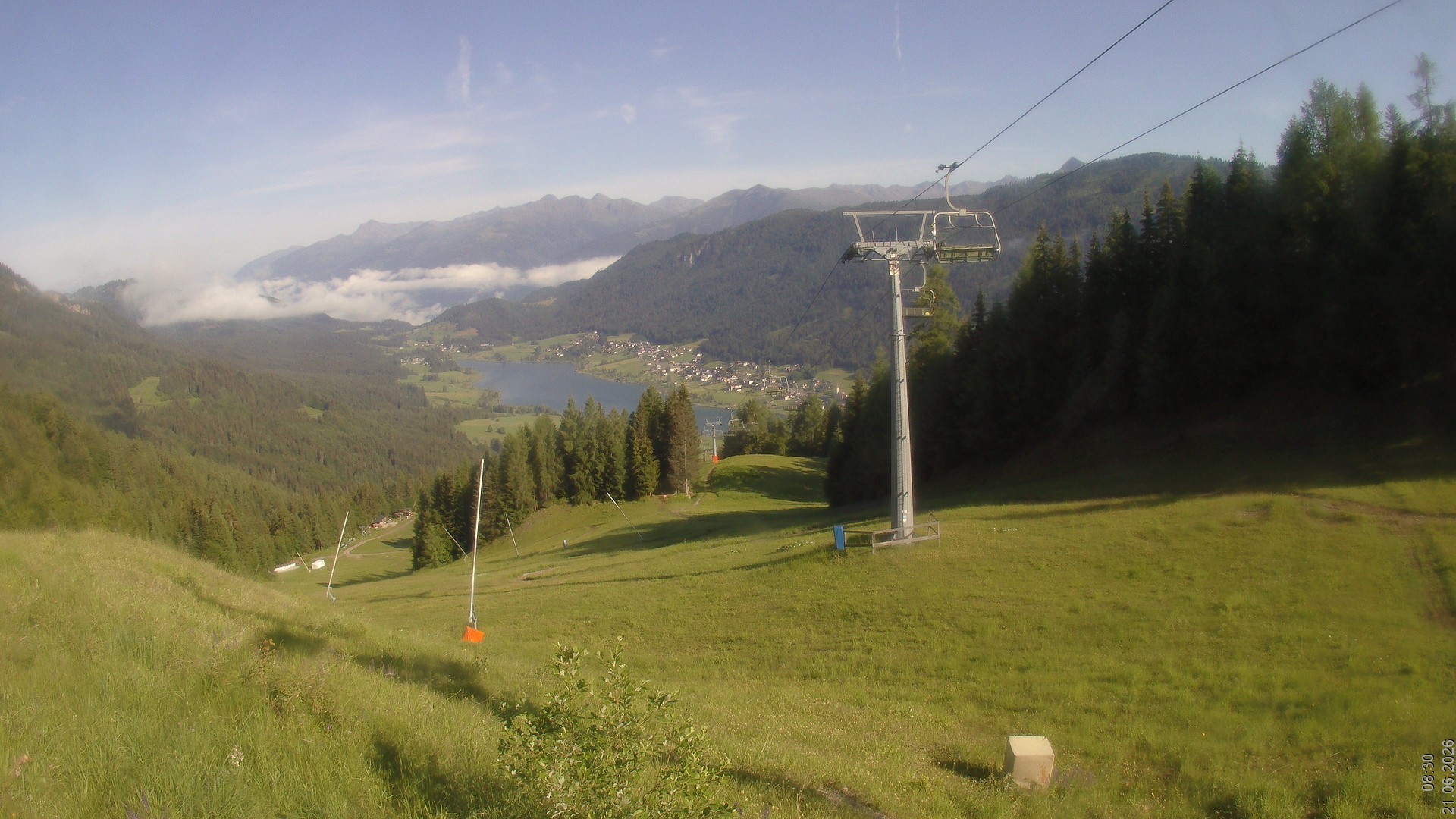 Archiv Foto Webcam Bergbahnen Weissensee - Bergstation