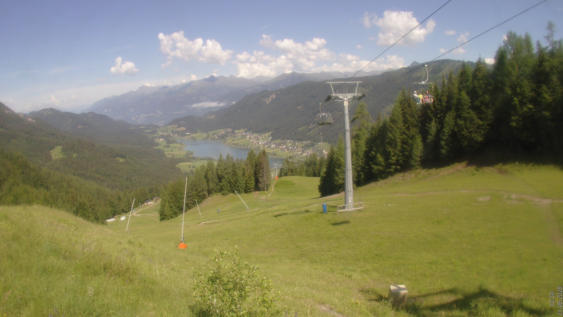 Archiv Foto Webcam Bergbahnen Weissensee - Bergstation