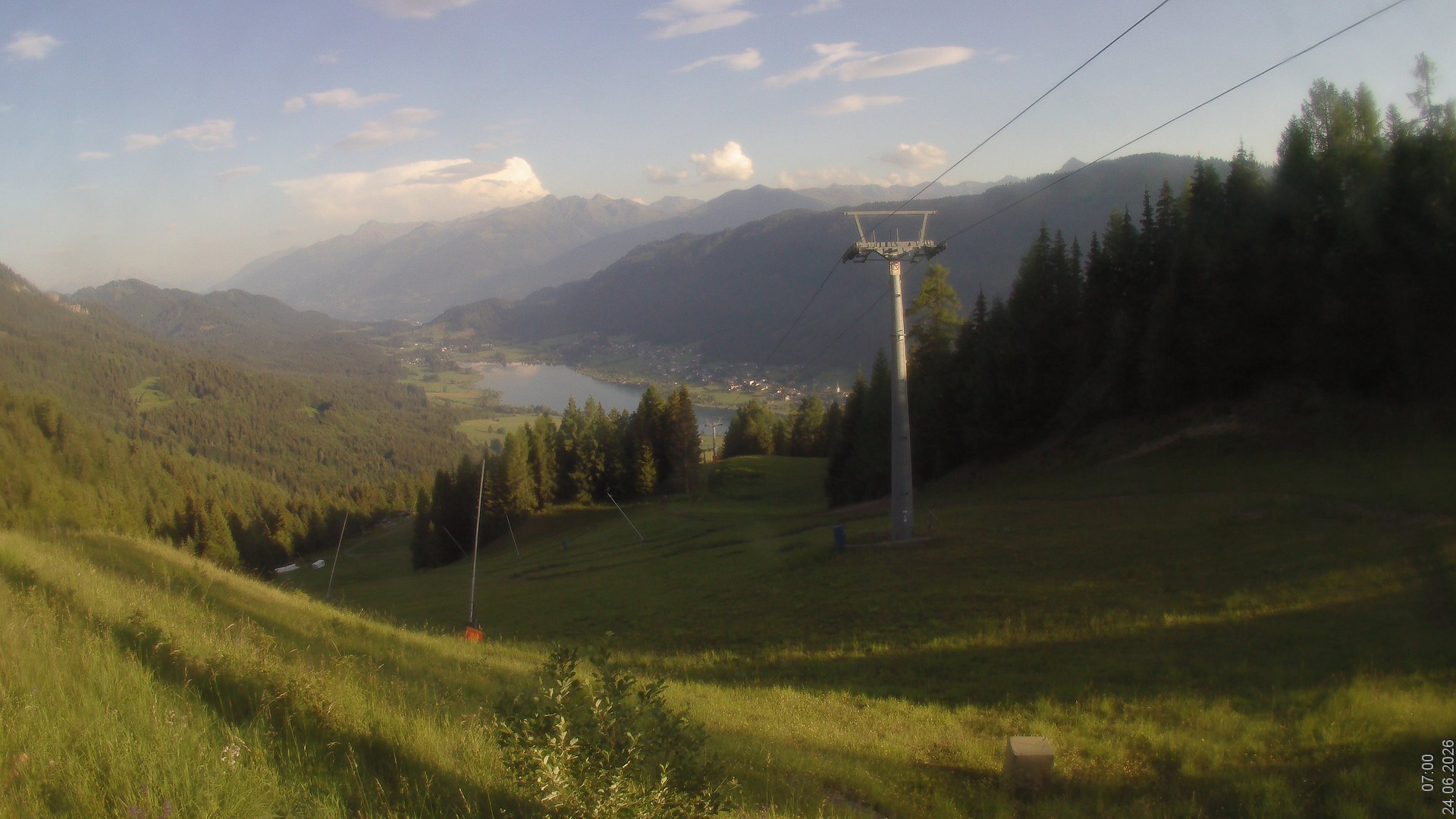 Archiv Foto Webcam Bergbahnen Weissensee - Bergstation