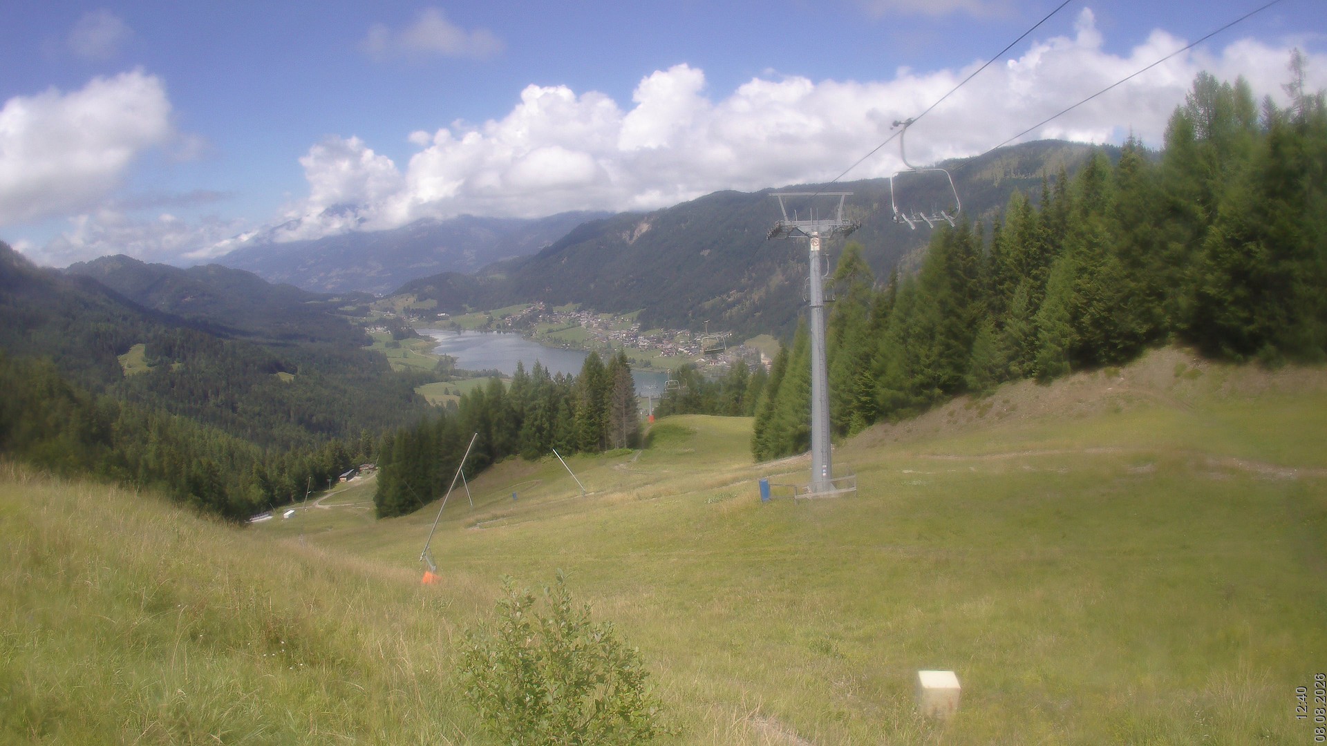 Archiv Foto Webcam Bergbahnen Weissensee - Bergstation