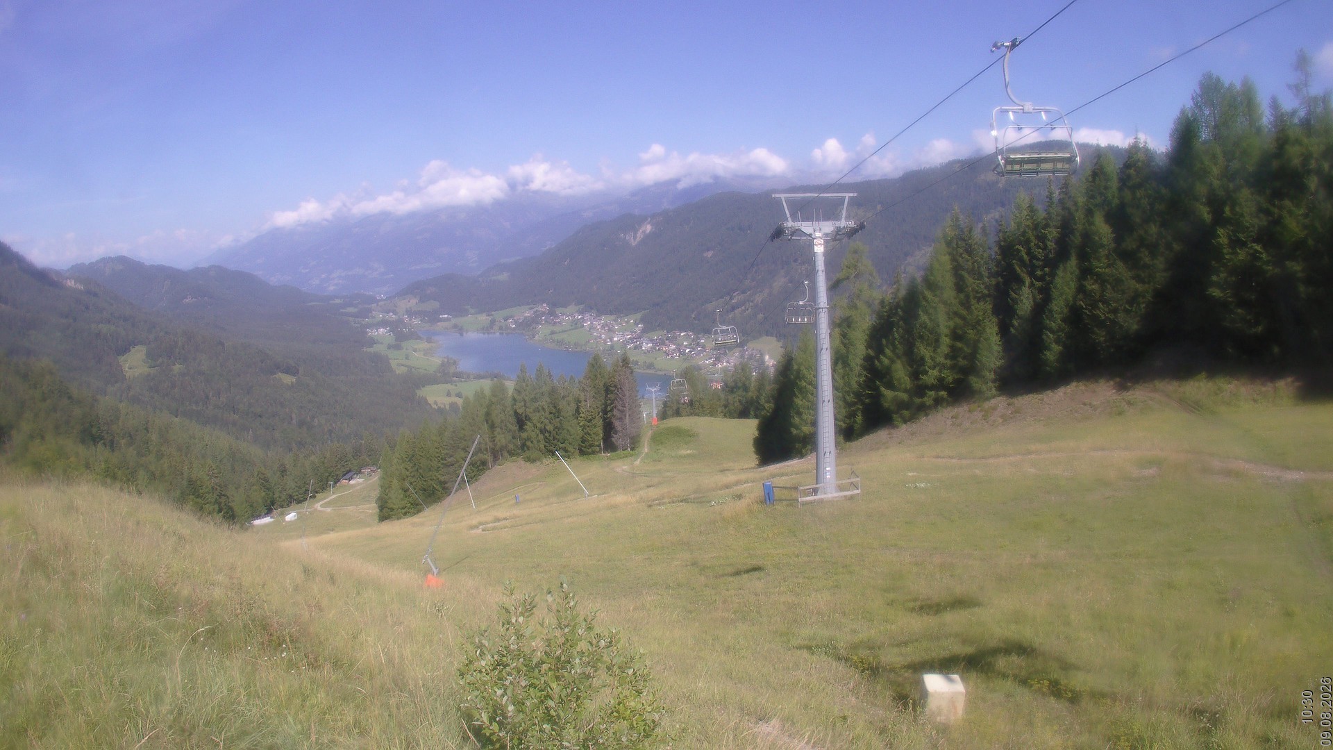 Archiv Foto Webcam Bergbahnen Weissensee - Bergstation