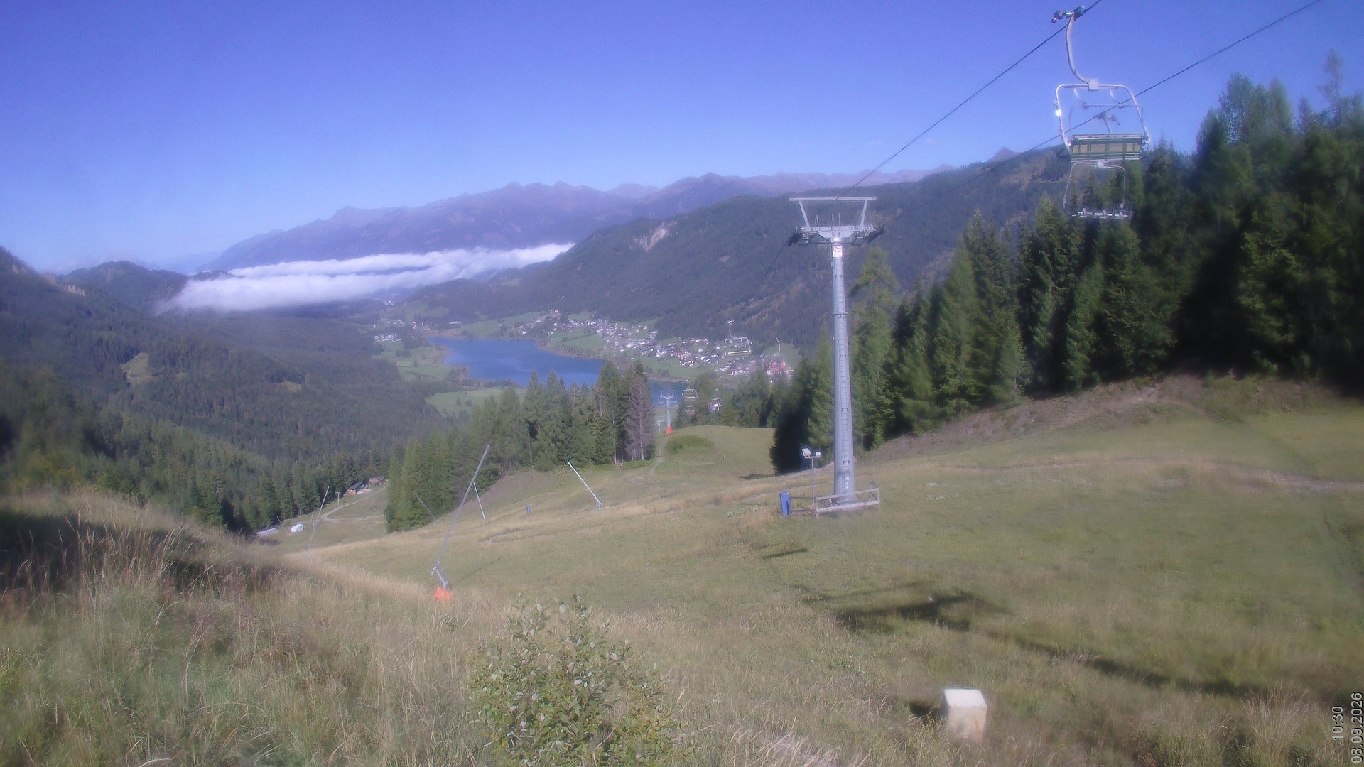 Archiv Foto Webcam Bergbahnen Weissensee - Bergstation