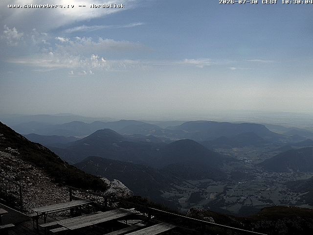 Archiv Foto Webcam Fischerhütte - Puchberg am Schneeberg