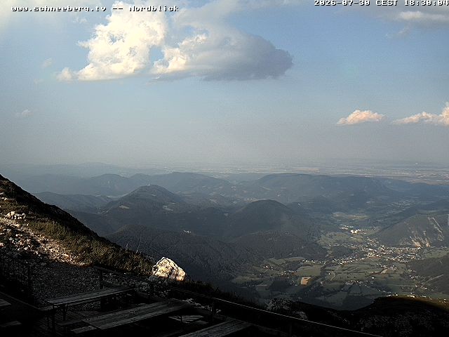 Archiv Foto Webcam Fischerhütte - Puchberg am Schneeberg