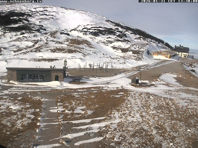 Archiv Foto Webcam Endstation Zahnradbahn Hochschneeberg