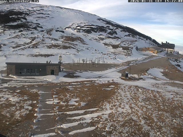 Archiv Foto Webcam Endstation Zahnradbahn Hochschneeberg