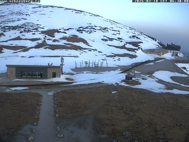 Archiv Foto Webcam Endstation Zahnradbahn Hochschneeberg