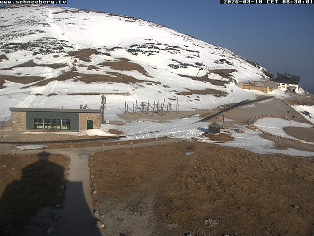 Archiv Foto Webcam Endstation Zahnradbahn Hochschneeberg