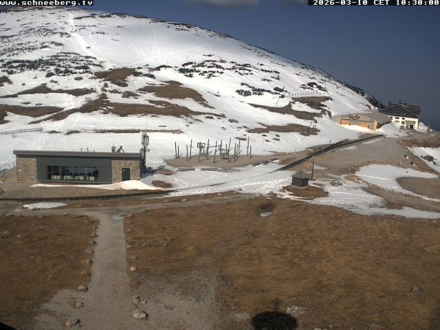 Archiv Foto Webcam Endstation Zahnradbahn Hochschneeberg