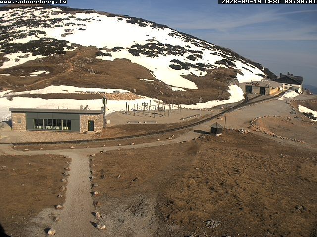 Archiv Foto Webcam Endstation Zahnradbahn Hochschneeberg