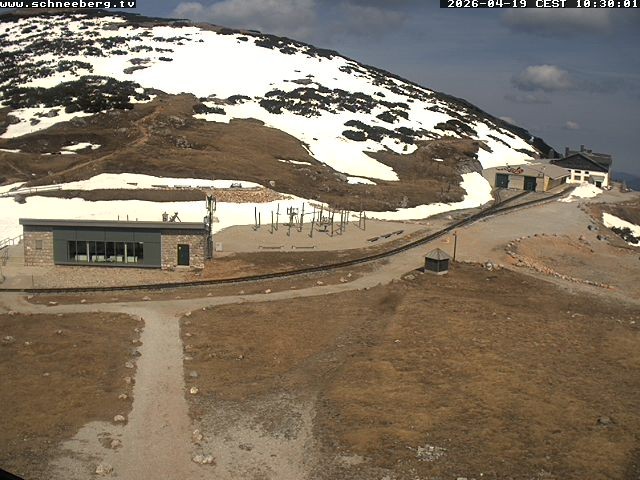 Archiv Foto Webcam Endstation Zahnradbahn Hochschneeberg