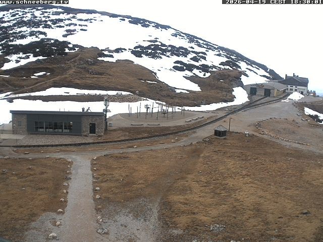 Archiv Foto Webcam Endstation Zahnradbahn Hochschneeberg