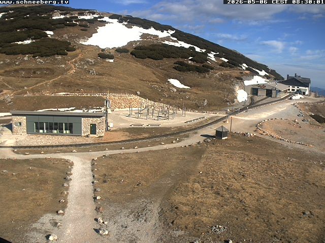 Archiv Foto Webcam Endstation Zahnradbahn Hochschneeberg