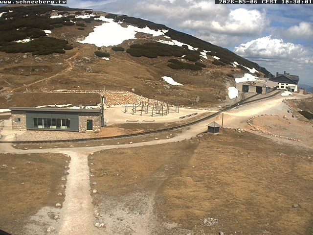 Archiv Foto Webcam Endstation Zahnradbahn Hochschneeberg
