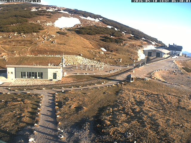 Archiv Foto Webcam Endstation Zahnradbahn Hochschneeberg