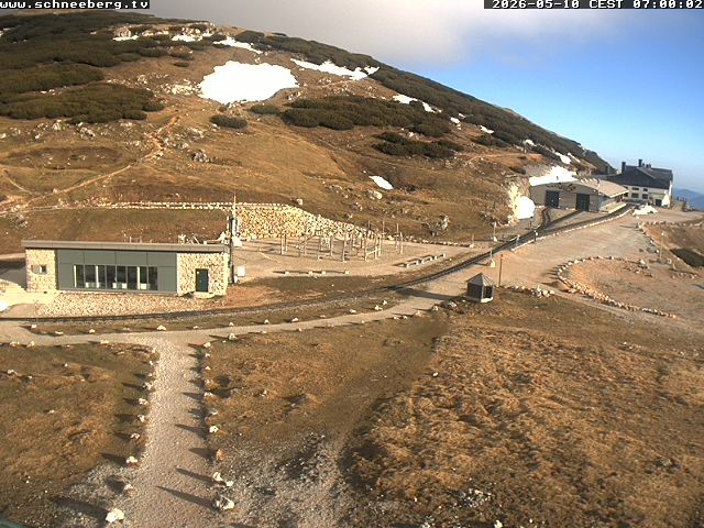 Archiv Foto Webcam Endstation Zahnradbahn Hochschneeberg