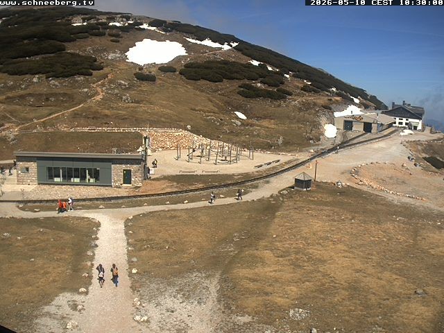 Archiv Foto Webcam Endstation Zahnradbahn Hochschneeberg
