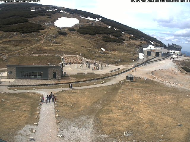 Archiv Foto Webcam Endstation Zahnradbahn Hochschneeberg