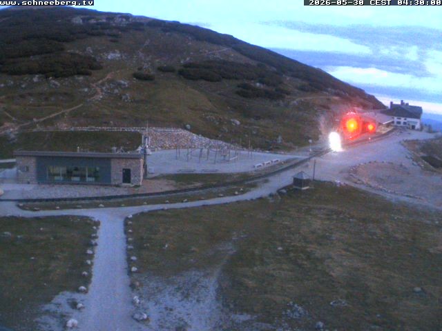 Archiv Foto Webcam Endstation Zahnradbahn Hochschneeberg