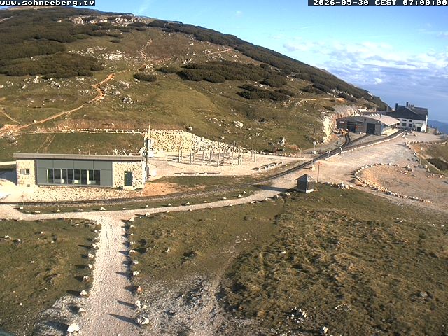 Archiv Foto Webcam Endstation Zahnradbahn Hochschneeberg