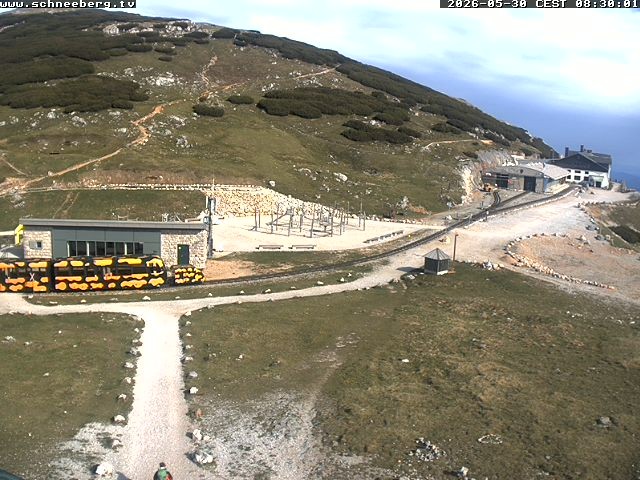 Archiv Foto Webcam Endstation Zahnradbahn Hochschneeberg