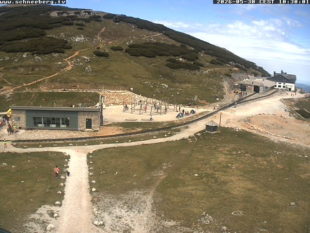 Archiv Foto Webcam Endstation Zahnradbahn Hochschneeberg