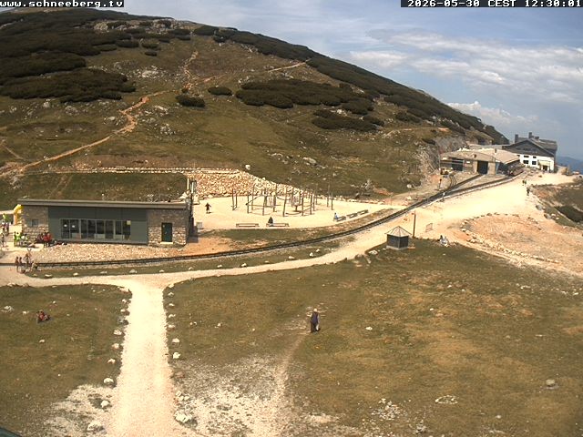 Archiv Foto Webcam Endstation Zahnradbahn Hochschneeberg