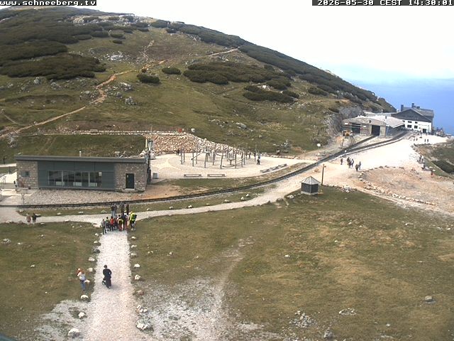 Archiv Foto Webcam Endstation Zahnradbahn Hochschneeberg