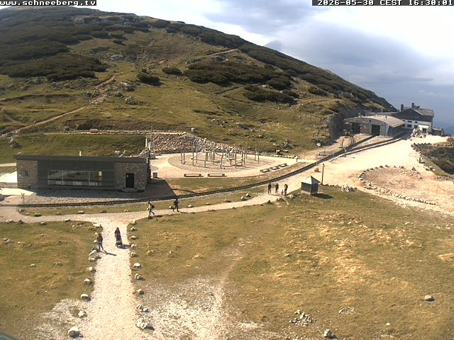 Archiv Foto Webcam Endstation Zahnradbahn Hochschneeberg