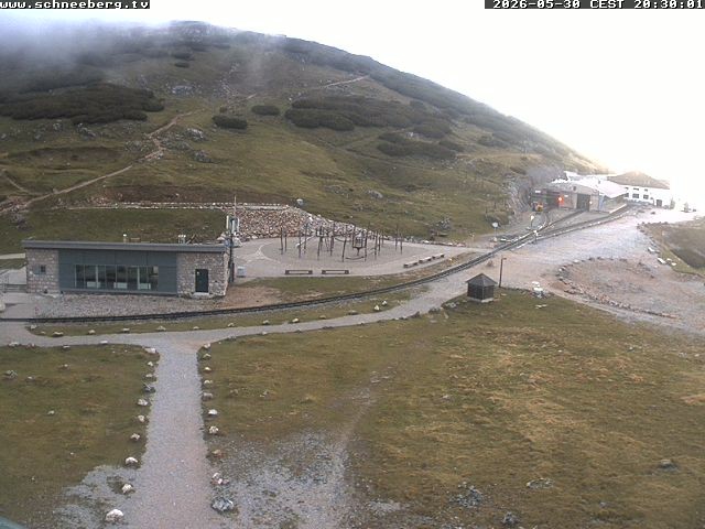 Archiv Foto Webcam Endstation Zahnradbahn Hochschneeberg