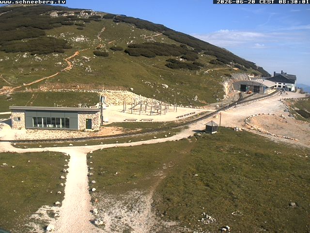 Archiv Foto Webcam Endstation Zahnradbahn Hochschneeberg