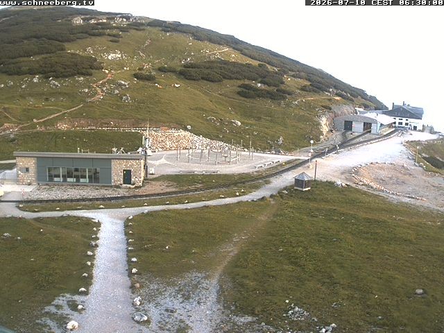 Archiv Foto Webcam Endstation Zahnradbahn Hochschneeberg