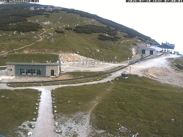 Archiv Foto Webcam Endstation Zahnradbahn Hochschneeberg