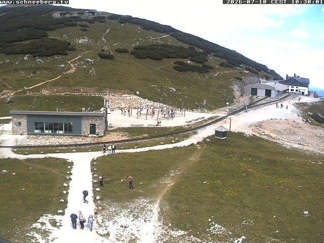 Archiv Foto Webcam Endstation Zahnradbahn Hochschneeberg